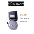 Campainha Cigarra Sirene Sincronizada 110V 105dB CT 04"