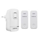 Campainha Eletrônica Sem Fio Wireless Sem Bateria Intelbras Alcance ate 100Mts 2 Modulos Externos A Prova D' Agua