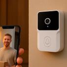 Campainha Inteligente Câmera Wifi Sem Fio Interfone USB Recarregável Visão Noturna