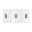 Campainha placa 4x2 cigarra finesse branco blux Campainha placa 4x2 cigarra finesse branco blux