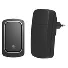 Campainha Preta Residencial Sem Fio Resistente Água 200 Metros Casa Predial Campainha Preta Residencial Sem Fio Resistente Água 200 Metros Casa Predial