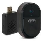 Campainha Sem Fio Residencial Com Camera Interfone P/celular Cor Preto