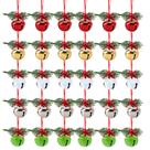 Campanas Navideñas MCPINKY Jingle 30 piezas con Hojas de Acebo y Bayas
