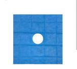 Campo Cirúrgico Fenestrado SMS Azul, 40x40 Não Estéril - 10Und