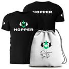 Camsieta dry fit preto m + mochila esportiva - hopper Camsieta dry fit preto m + mochila esportiva - hopper