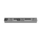 Canal organizador 125x12 para cozinha produzido em aço inox com acessórios - UAC0008-N