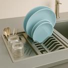 Canal organizador Calha Gourmet Escorredor Embutido Inox 44x30Cm Cozix