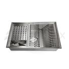 Canal Organizador úmido Cozinha Calha Inox 304 Úmida 3 Módulos 50x40 Tubrax