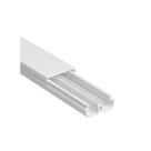 Canaleta 20X10X2000Mm Branco Com Divisoria e Com Fita Ilumi