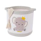 Canasta de Juguetes para Bebé Tidelit Tejida en Algodón 30x30 cm Elefante
