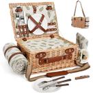 Canasta de Picnic SatisInside para 2 con Forro Aislante y Manta