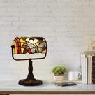 Candeeiro Bankers Style Tiffany Style Style com design de borboleta