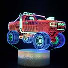 Candeeiro de mesa 3D Carro Navio Avião Motocicleta Astronauta Tri-Col