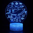 Candeeiro de mesa 3D Fish Creative Colorful Touch Remote Control Candeeiro de mesa 3D Fish Creative Colorful Touch Remote Control