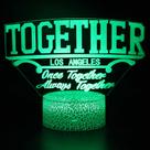 Candeeiro de mesa 3D Night Light Elements LED Colorful Touch