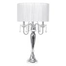 Candeeiro de mesa All The Rages Lalia Home 31 Chrome com cristal Candeeiro de mesa All The Rages Lalia Home 31 Chrome com cristal