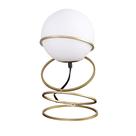 Candeeiro de mesa Benzara Spiral Ring Base White Globe 36 cm Candeeiro de mesa Benzara Spiral Ring Base White Globe 36 cm