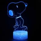 Candeeiro de mesa Cartoon Snoopy 3D LED Night Light para crianças