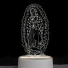 Candeeiro de mesa com luz noturna Creative Jesus 3D USB 5V para quarto