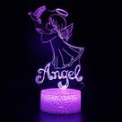 Candeeiro de mesa com luz noturna Jesus Virgin Mary Angel 3D LED