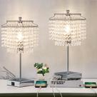 Candeeiro de mesa de cristal Luvkczc Touch Control com conjunto de portas USB 2