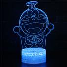Candeeiro de mesa de toque colorido LED Night Light Doraemon 3D