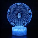 Candeeiro de mesa de toque colorido Night Light 3D Soccer Team