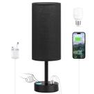 Candeeiro de mesa Dicoool Black Touch de 3 vias regulável com porta USB