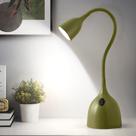 Candeeiro de mesa EJIAXIN Gooseneck 360 LED Flexível de Leitura Verde