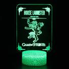 Candeeiro de mesa Games Of Thrones 3D LED Ambient Light