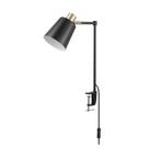 Candeeiro de mesa Globe Electric Lex preto com detalhes em ouro 52900 Candeeiro de mesa Globe Electric Lex preto com detalhes em ouro 52900