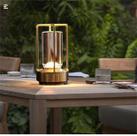 Candeeiro de mesa HAPYGI Portátil Metal Recarregável LED Dourado Candeeiro de mesa HAPYGI Portátil Metal Recarregável LED Dourado