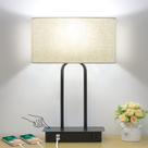 Candeeiro de mesa Lakumu Bedside Touch Control com carregamento USB