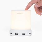 Candeeiro de mesa Macally Small Touch com porta USB de 3 vias regulável