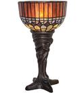 Candeeiro de mesa Meyda Tiffany Candice Mini ameixa âmbar de 15 cm de altura Candeeiro de mesa Meyda Tiffany Candice Mini ameixa âmbar de 15 cm de altura