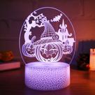 Candeeiro de mesa Night Light Creative 3D Crack Touch LED acrílico