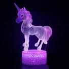 Candeeiro de mesa Nightlight Unicorn 3D LED Kids Bedroom