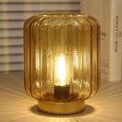 Candeeiro de mesa operado por bateria WESJO Modern Glass LED Gold