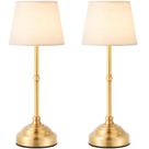 Candeeiro de mesa sem fio, chaveiros, recarregável com abajur de tecido, pacote com 2 Candeeiro de mesa sem fio, chaveiros, recarregável com abajur de tecido, pacote com 2