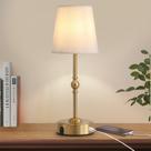 Candeeiro de mesa sem fio MEIXISUE, latão antigo, 43 cm, USB 10000mAh