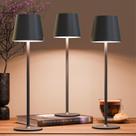 Candeeiro de mesa uuffoo modelo 3, pacote com 3 unidades, recarregável, preto