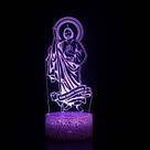 Candeeiro de mesa Western Jesus And Virgin Mary 3D LED Touch Colorido