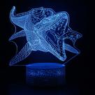 Candeeiro de mesa Whale 3D LED Colorful Touch Remote Control Night