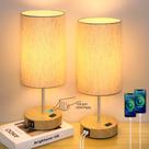 Candeeiros de mesa Brightever, conjunto de 2 portas USB de controle de toque