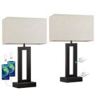 Candeeiros de mesa Seealle, conjunto de creme regulável USB de 2 toques