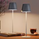 Candeeiros de mesa uuffoo Cordless Recarregáveis de 3 cores com escurecimento