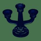 Candelabro 14,5 cm para 3 velas vidro transparente Lídia Bon Gourmet