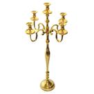 Candelabro 5 Pontas Classico Metal Dourado 1mt Formosa