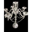 Candelabro 5 Pontas Pingentes em Corrente Cristais Formosa Candelabro 5 Pontas Pingentes em Corrente Cristais Formosa