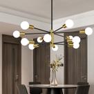Candelabro BeSlowe de 12 luzes em ouro preto moderno ajustável